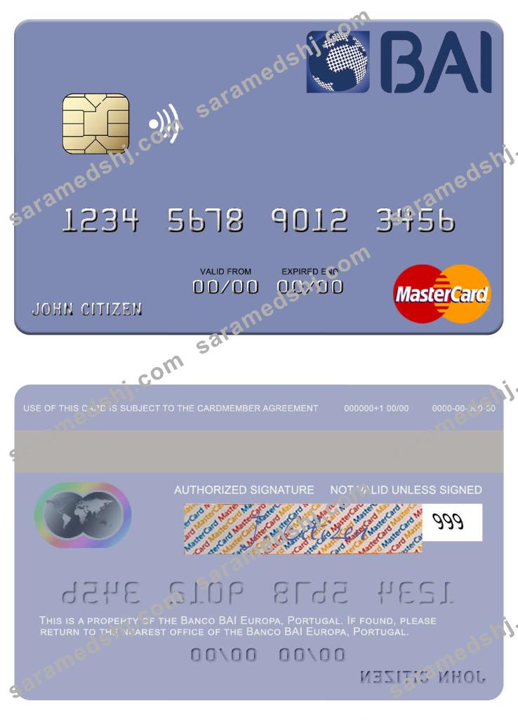 Portugal Banco BAI Europa mastercard